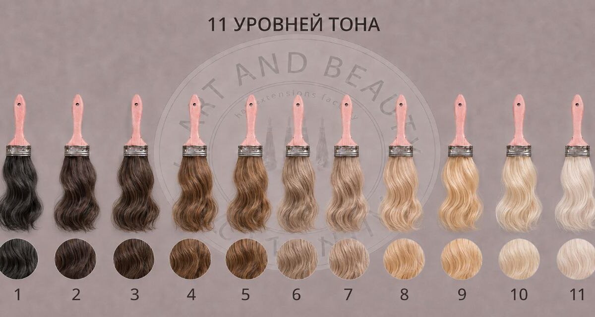 colorpallet Палитра славянских волос A&B hair — 11 уровней тона